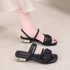 Outer Size Large Size Cool Slippers Female 2025 Spring New Internet Celebrity Fairy Style Fashionable and Comfortable Wear Thick High Heel Sandal