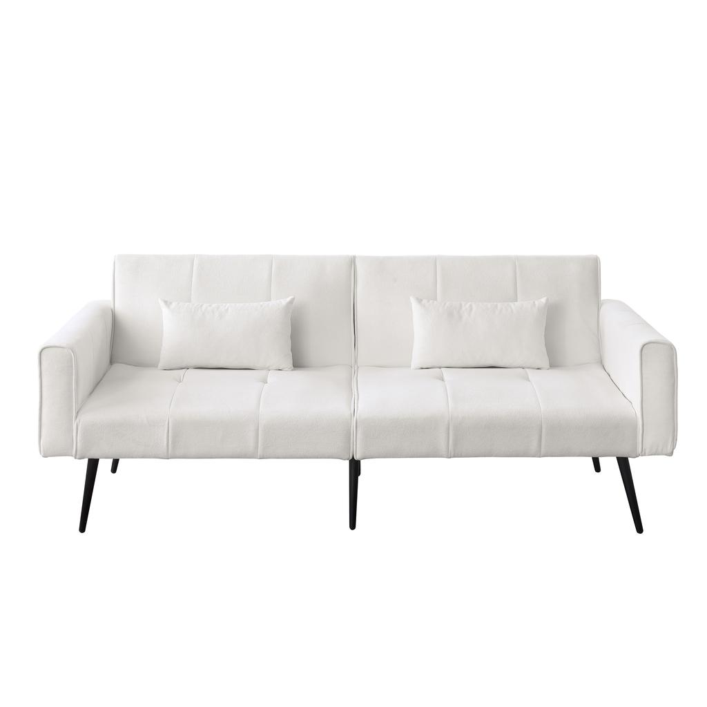 Futon Sofa Bed, Modern 68" Futon Couch Convertible to Bed, Sleeper Living Room Furniture futon set - Fits Small Spaces