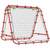 Double Sided Football Rebounder Net, Football Rebound Goal with Five Adjustable Angles, Red
