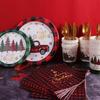 Plaid Print Party Dinnerware Set Car Pattern Disposable Paper Tableware  Navidad