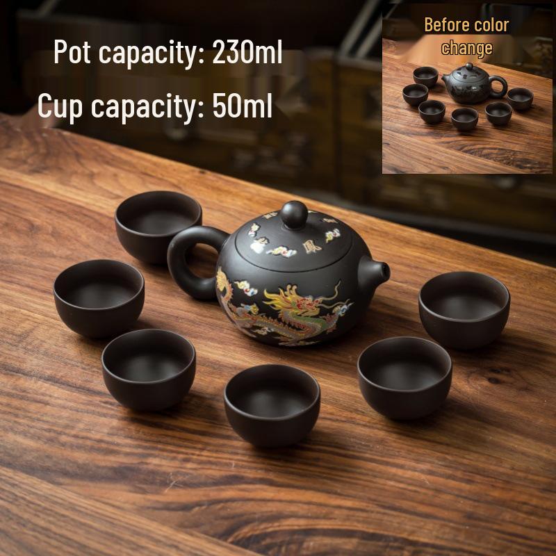 Original Ore Color-Changing Phoenix Cry Purple Clay Teapot - Large Capacity for Brewing Tea