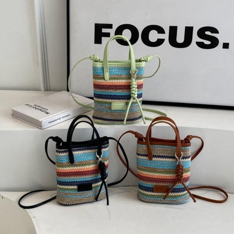 Fashionable Mobile Phone Bag, Casual and Simple Color-blocking Hand-held Shoulder Bag