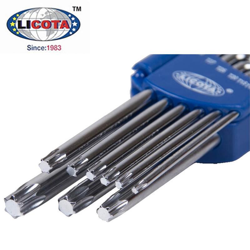 LICOTA 9-Piece Short/Long Flower & Star Hex Socket Wrench Set