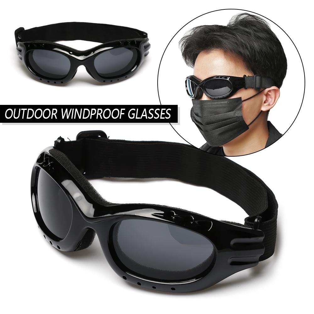 2Pcs New UV400 Snowboard Dustproof Outdoor Sports Ski Goggles Eyewear Glasses Windproof Lens Frame Sunglasses