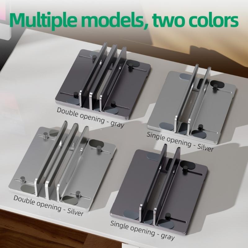 MultiDevice Management Vertical Laptop Stand Adjustable Vertical Laptop and Tablet Stand, Secure Storage for Desks