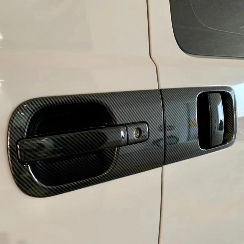 For Hyundai Grand Starex H-1 i800 2018   ABS Chrome Carbon Exterior Side Door Handles door door Bowls Frame Cover Trim