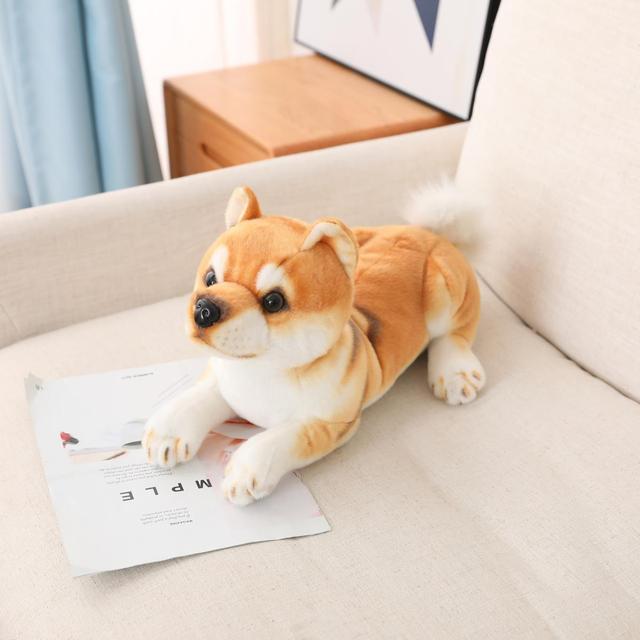 Lovely Shiba Inu Dog Plush Toys Adorable Sitting Lying Puppy Dolls Stuffed Soft Animal Toy Children Baby Birthday Gifts