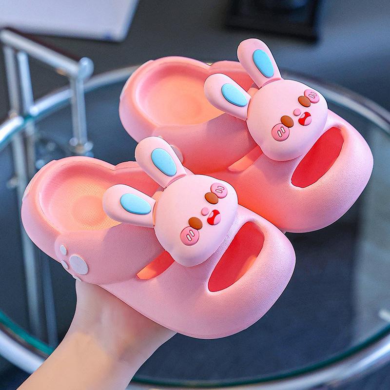 Kids Cartoon Non Slip Soft Sole Slippers Summer Indoor Bath Home Boys Girls Baby Sandals