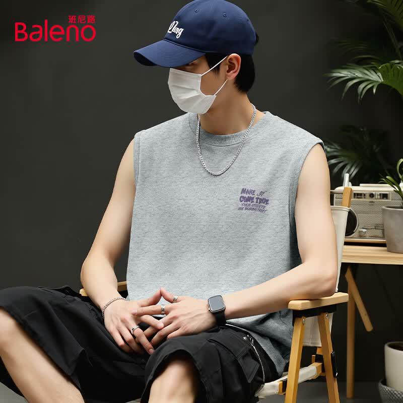 Baleno Men s Cotton Graphic Sleeveless Vest L