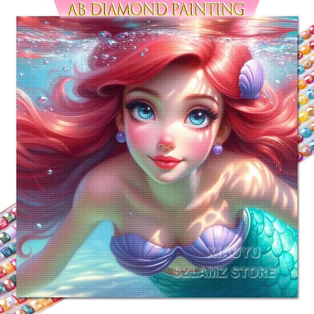 Princess Tiana Diamond Painting Kit AB Round Drills Art Embroidery Mosaic Handmade Gift New Wall Decoration Products