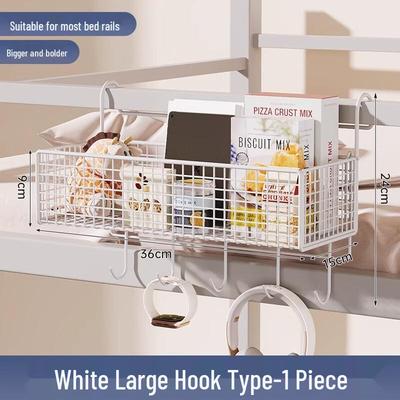 LISM Dormitory Bunk Bed Hanging Storage Shelf with Hooks