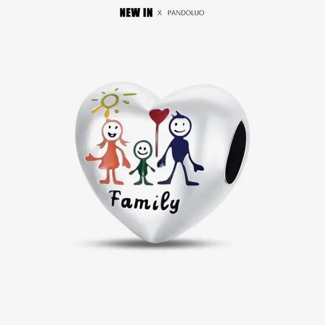 2024 Original New In Fairy Tale Town Series Round Heart Shaped Beads FitNew Bracelet 925 Silver Women Bead DIY Jewelry Gift