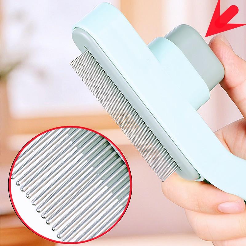 Dog Comb Automatic Cat Brush Dense Tooth Combs for Dog Grooming Pet Hair Remover Self Cleaning Cat Brush Dogs Comb Pet Supplies