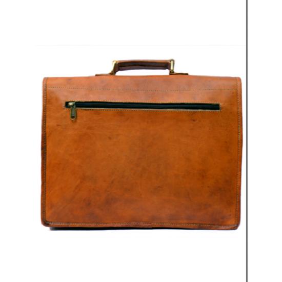 Новый мужской портфель для ноутбука из натуральной винтажной кожи — фото 4
