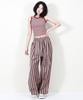 Deumakeu Vintage Stripe Wide Pants Dusty Pink