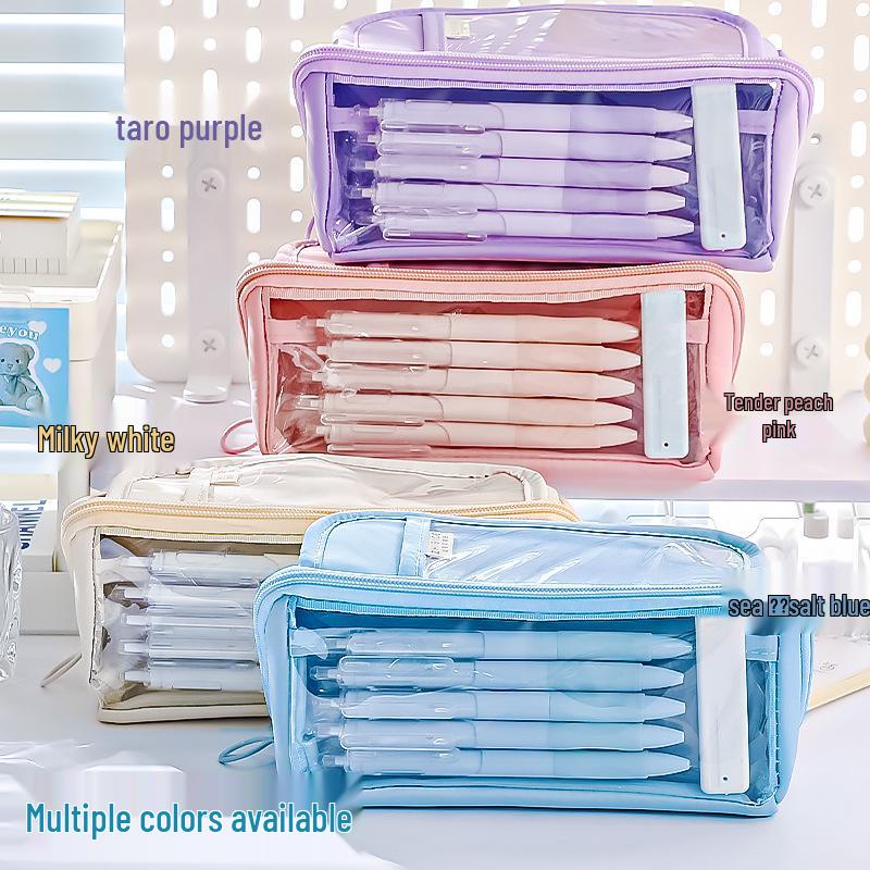 High-Capacity Pencil Case for Girls 2024 - Junior/Elementary School Stationery Bag