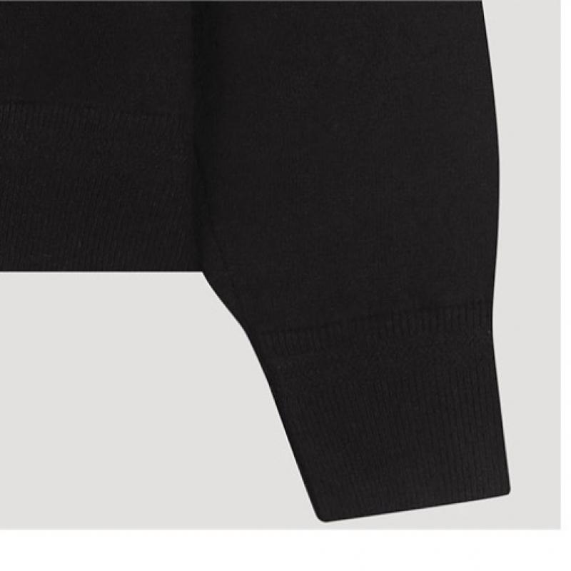 Ea S miSS Cardigan Tricotat cu Gât Înalt din Amestec de Lână cu Fermoar SSkcdo42630 Bk