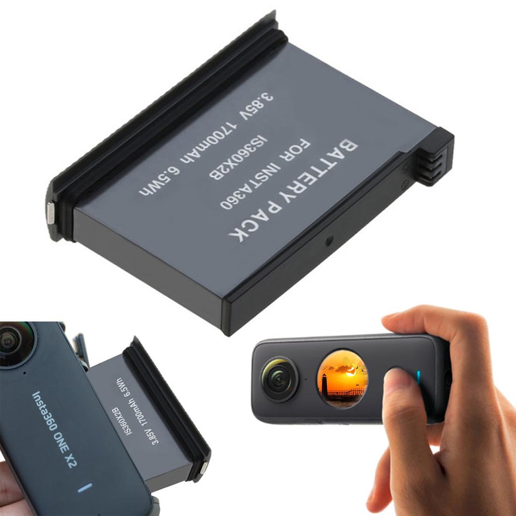 Camera Battery for Insta 360 One X2 1700mAh 8 Dual Battery Charger