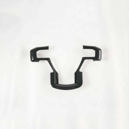 Carbon Fiber Car Steering Wheel Decor Cover Trim For Ford F-150 F150 2017-2020