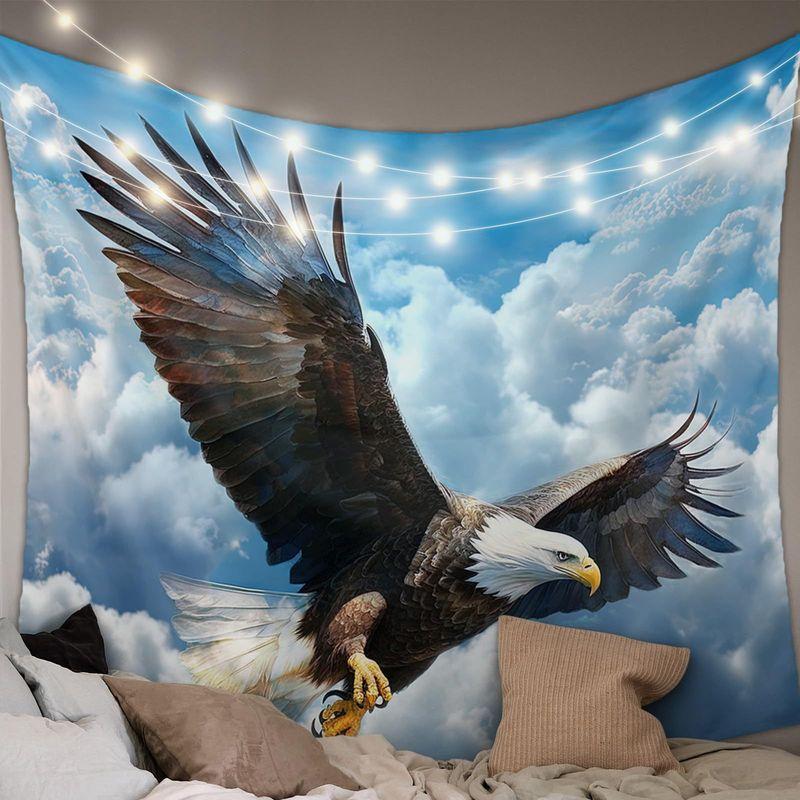 Eagle Sky Galaxy Landscape Tapestry, Polyester Nature Aesthetic Wall Hanging, Bedroom Dorm Room Home Decor, Gift