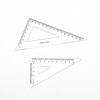 Régua Triangular Transparente de Plástico e Esquadro - Conjunto de Ferramentas de Desenho para Estudantes