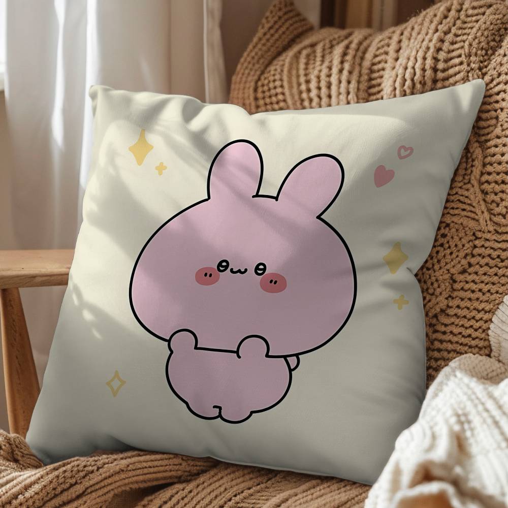 soft round Naughty Rabbit Asamimichan Pillow Case Living Sofa Cushion Cover Suitable For Home Bedroom Room Decoration