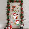 Cartoon Santa Claus Window Sticker Self-Adhesive PVC Christmas Glass Window Sticker Double-Sided Visual Elk