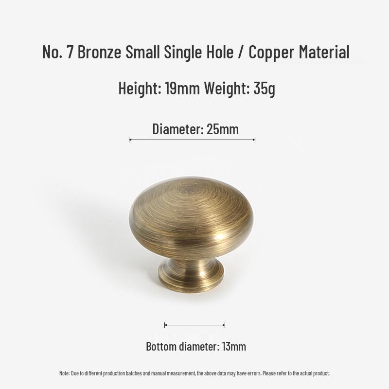 Bronze Brass Pull Handle: New Chinese Style Cabinet, Wardrobe & Drawer Retro Door Handle