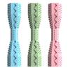 Hexagonal Dog Chew Toy Textured Rubber Puppy Teething Toy Dog Treat Dispenser Toy for Teeth Cleaning Boredom Relief Bite Training