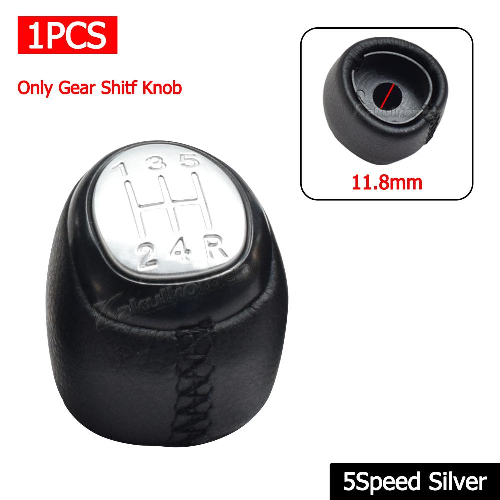 New Gear Shifter Knob With Leather Gaiter Boot Case Collar 5/6 Speed For SAAB 93 9-3 SS 2003-2012 55566207 55353898 Car Styling