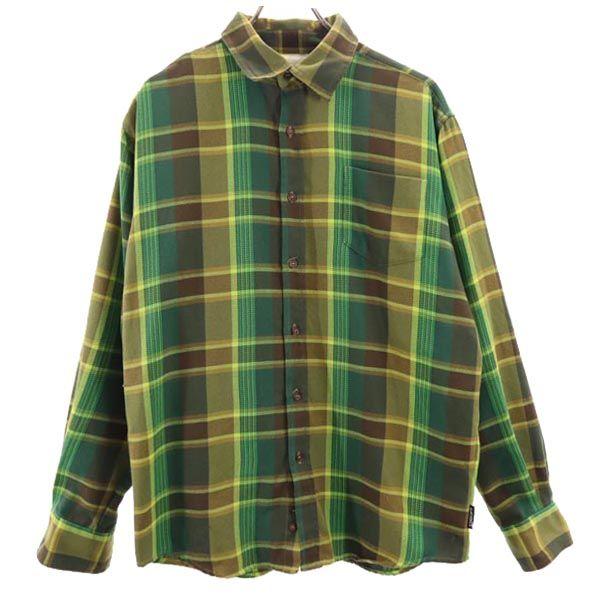 

BURTON Long sleeve Check shirt S Green system Men s Used