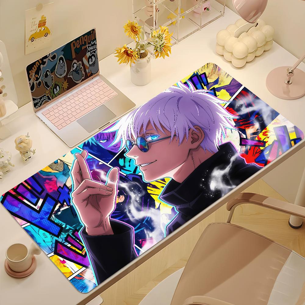 JJujutsu Kaisen Satoru Gojo Mouse Pad Large NonSlip Lockedge Desktop Computer Desk Mat Keyboard Mousepad Office Gamer Student