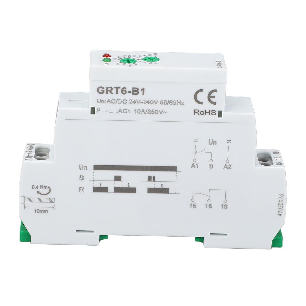 Zeitrelais 0,1s bis 10 Tage Verzögerung Aus Einzelfunktionsrelais Schalter mit LED-Anzeige DIN-Schienenmontage