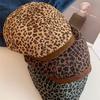 Vintage Leopardenmuster Baskenmütze Flache Malermütze Lässige Leoparden-Zeitungsjungenkappe Scharfe Mädchen