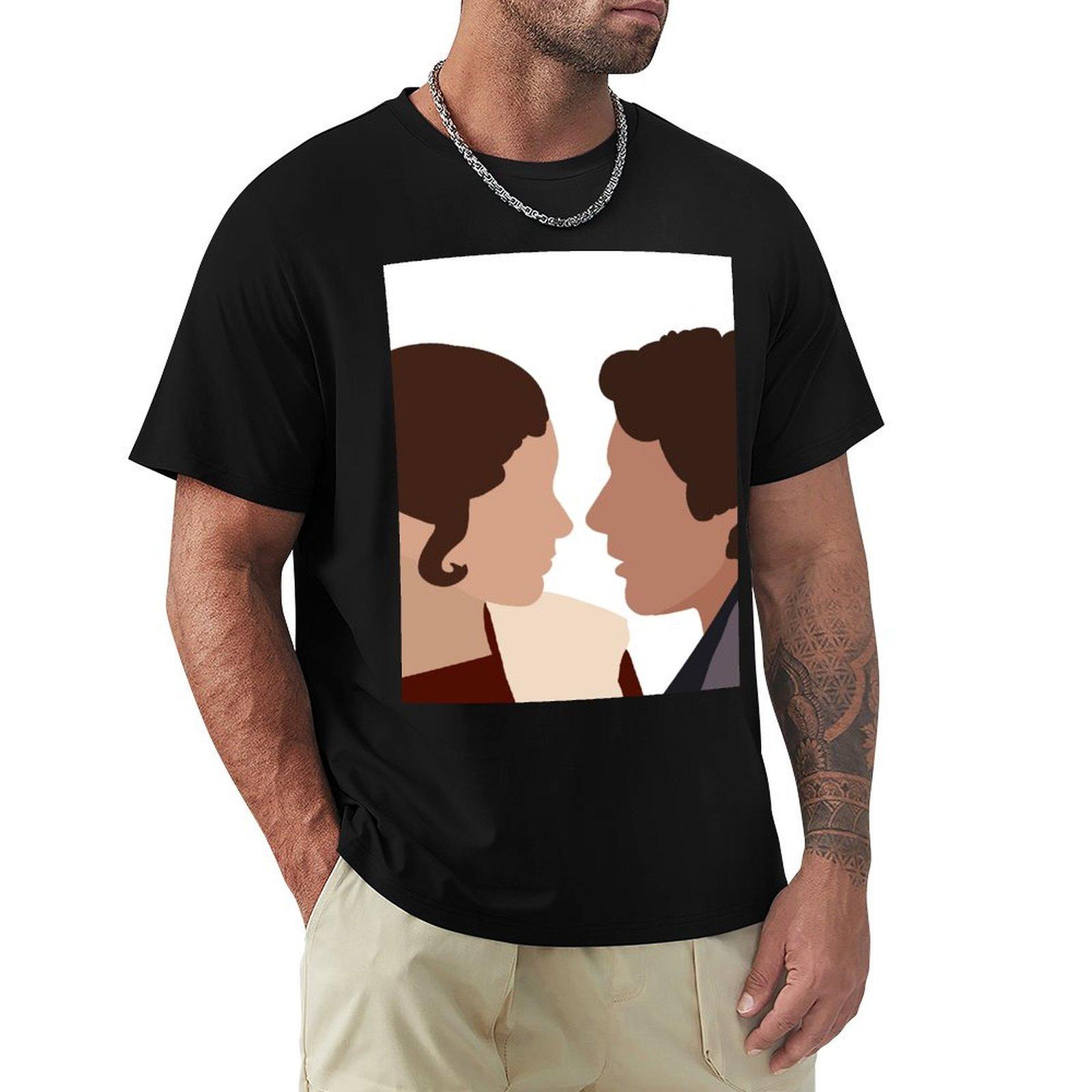 

Han and Leia TShirt summer top boys animal print vintage clothes men t shirts 4XL