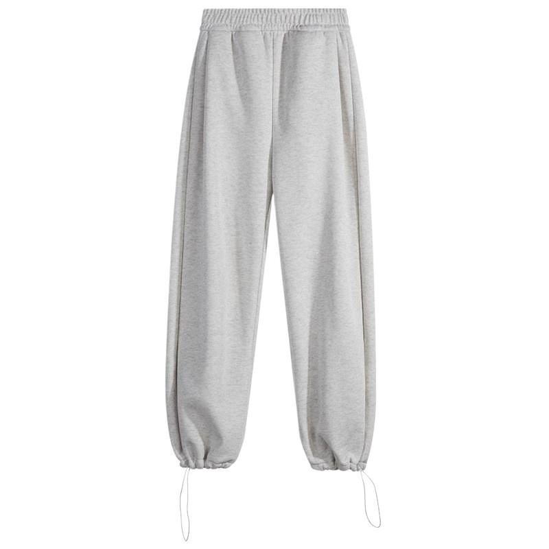 Womens Fleece Lined Sweatpants Straight Leg Loose Casual Trousers Fall Winter