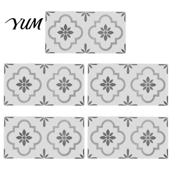 Waterproof Wall Decals for Kitchen 5Pcs Vintage Brick Tile Stickers, Oil?Proof Wallpaper, Peel Removable Backsplash Rental & Stick Living Room Home