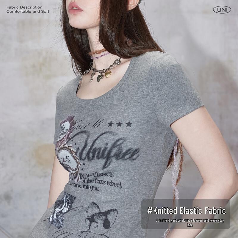 unifree Edgy Original Print Slim Fit T-Shirt