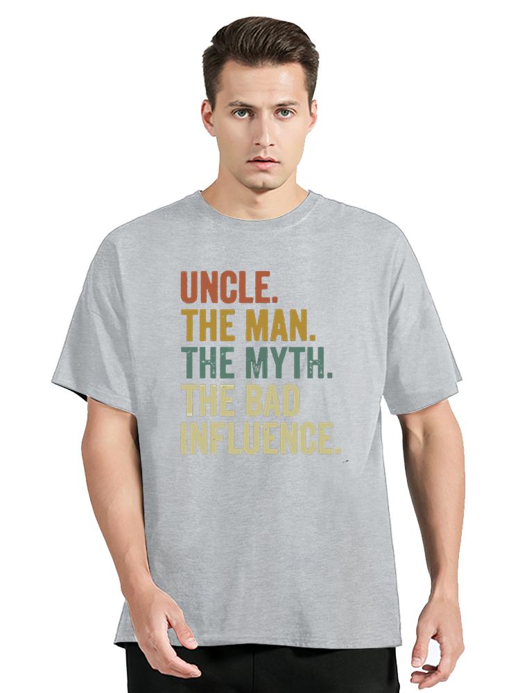 Lustiges Vintage Spaß Onkel Mann Mythos Schlechter Einfluss T-Shirt Streetwear Grafik Baumwoll-T-Shirt Unisex Tops Fitness-T-Shirts Herrenbekleidung