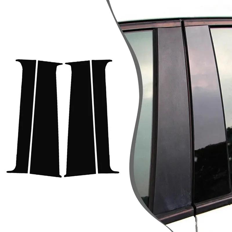 4 Stück Glänzend Schwarze Säulenverkleidungen Türleisten Fensterabdeckungen Für T5 Für T6 2008- AutowwwStickerwww AutoWWWTeileWWWZubehör