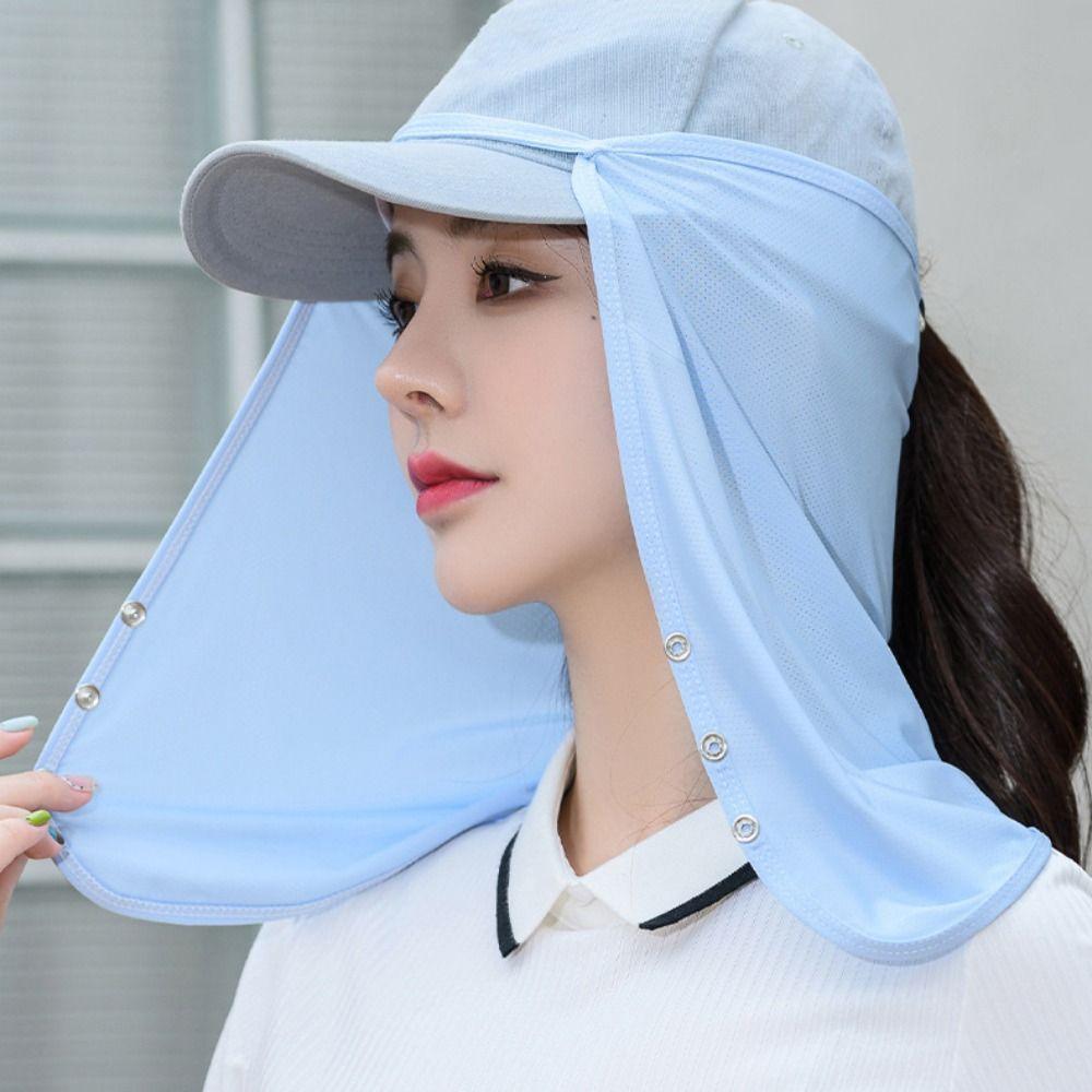 Shawl Ice Silk Sunscreen Mask Quick Drying Face Veil Adjustable Cycling Scarf  Cycling