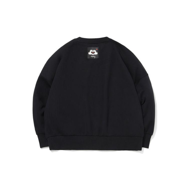 Li-Ning X Disney Co-Branded Oversized Pullover Sweatshirt Women Sweatshirt Black AWDQC28-2