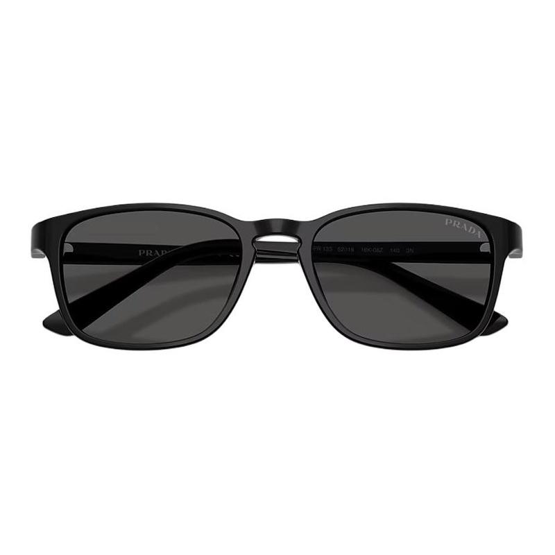 Prada Temple logo acetate rectangular sunglasses unisex couple style black