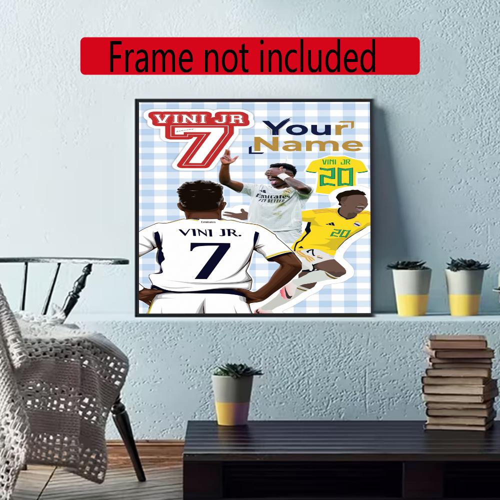 Vinicius Customize Your Name Diamond Painting Round Diamond Diy Frameless Holiday Artwork Suitable For Home Office Wall Decoration