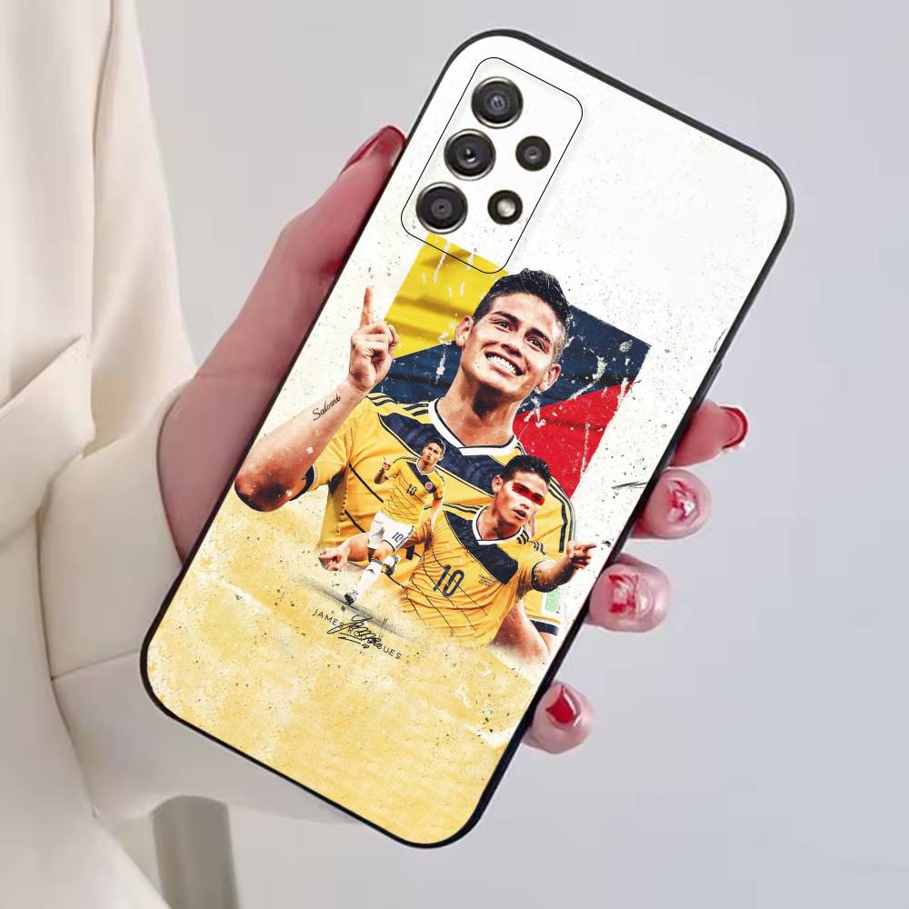 Football J-James Rodriguez Phone Case For Samsung S25,S24,S21,S22,S23,S30,Ultra,S20,Plus,Fe,Lite,Note,10,Black Cover