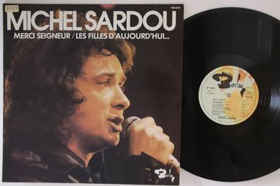 LP Record MICHEL SARDOU - Merci Seigneur / Les Filles D'aujou 950045 BARCLAY 1980 France Pop Used