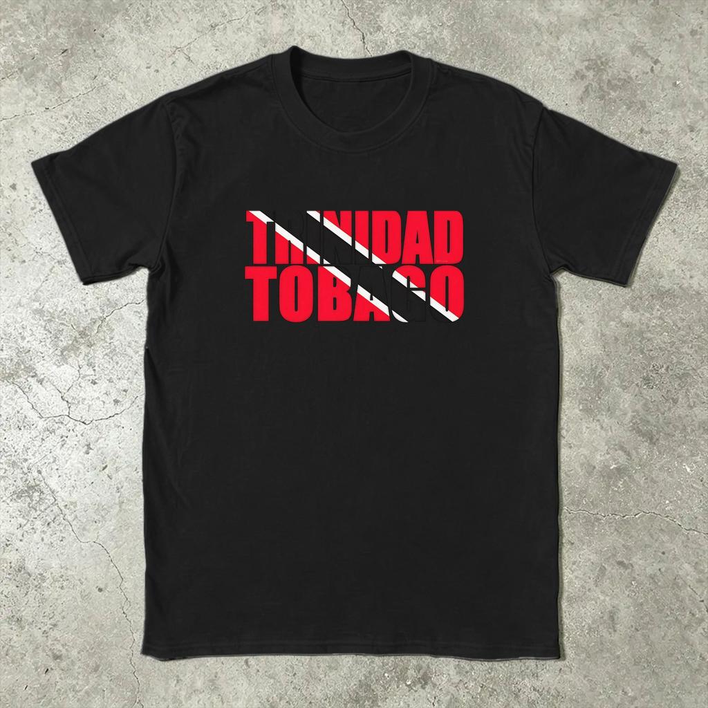 Casual T-Shirt Summer Trinidad And Tobago Flag Country Map Hip Hop T-Shirts  Cotton Tshirt for Men Aesthetic Top Tees