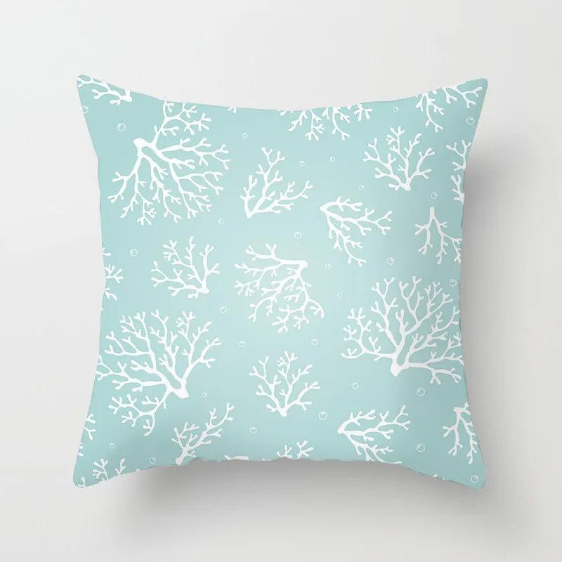 Mint Green Geometric Print Pillowcase Car Ornaments Office Living Room Home Pillowcase