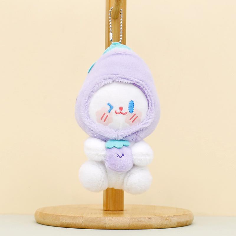 Charming Bunny Potato Plush Keychain Short Fur Soft Keyring Cute Ornament Bag