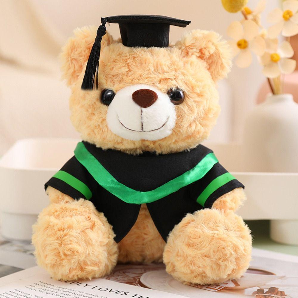 Cute Bachelor Bear Plush Toy 23/28cm Bear Animal Doll  Graduation Season